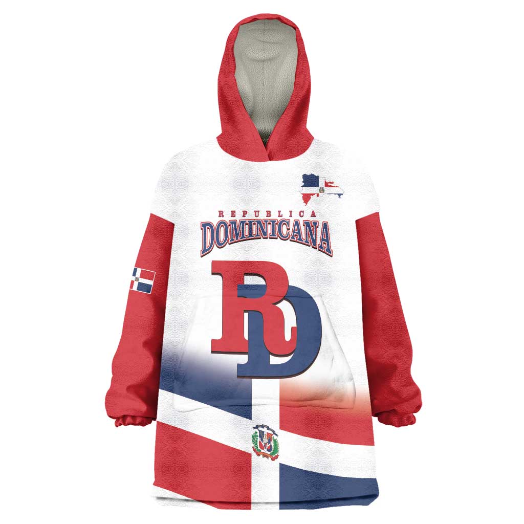 Custom Dominican Republic 2025 Baseball Wearable Blanket Hoodie Go Champions Flag Style - Wonder Print Shop