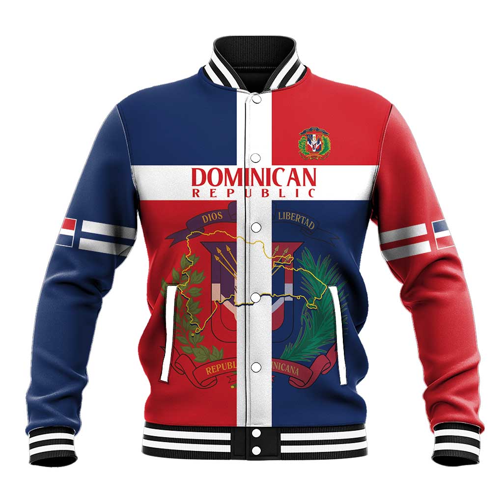 Custom Dominican Republic Football Baseball Jacket Go Champions Flag Style