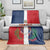 Custom Dominican Republic Football Blanket Go Champions Flag Style