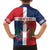 Custom Dominican Republic Football Family Matching Off The Shoulder Long Sleeve Dress and Hawaiian Shirt Go Champions Flag Style