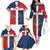 Custom Dominican Republic Football Family Matching Off The Shoulder Long Sleeve Dress and Hawaiian Shirt Go Champions Flag Style