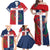 Custom Dominican Republic Football Family Matching Off Shoulder Maxi Dress and Hawaiian Shirt Go Champions Flag Style