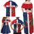 Custom Dominican Republic Football Family Matching Off Shoulder Maxi Dress and Hawaiian Shirt Go Champions Flag Style