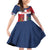 Custom Dominican Republic Football Family Matching Off Shoulder Short Dress and Hawaiian Shirt Go Champions Flag Style