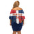 Custom Dominican Republic Football Family Matching Off Shoulder Short Dress and Hawaiian Shirt Go Champions Flag Style