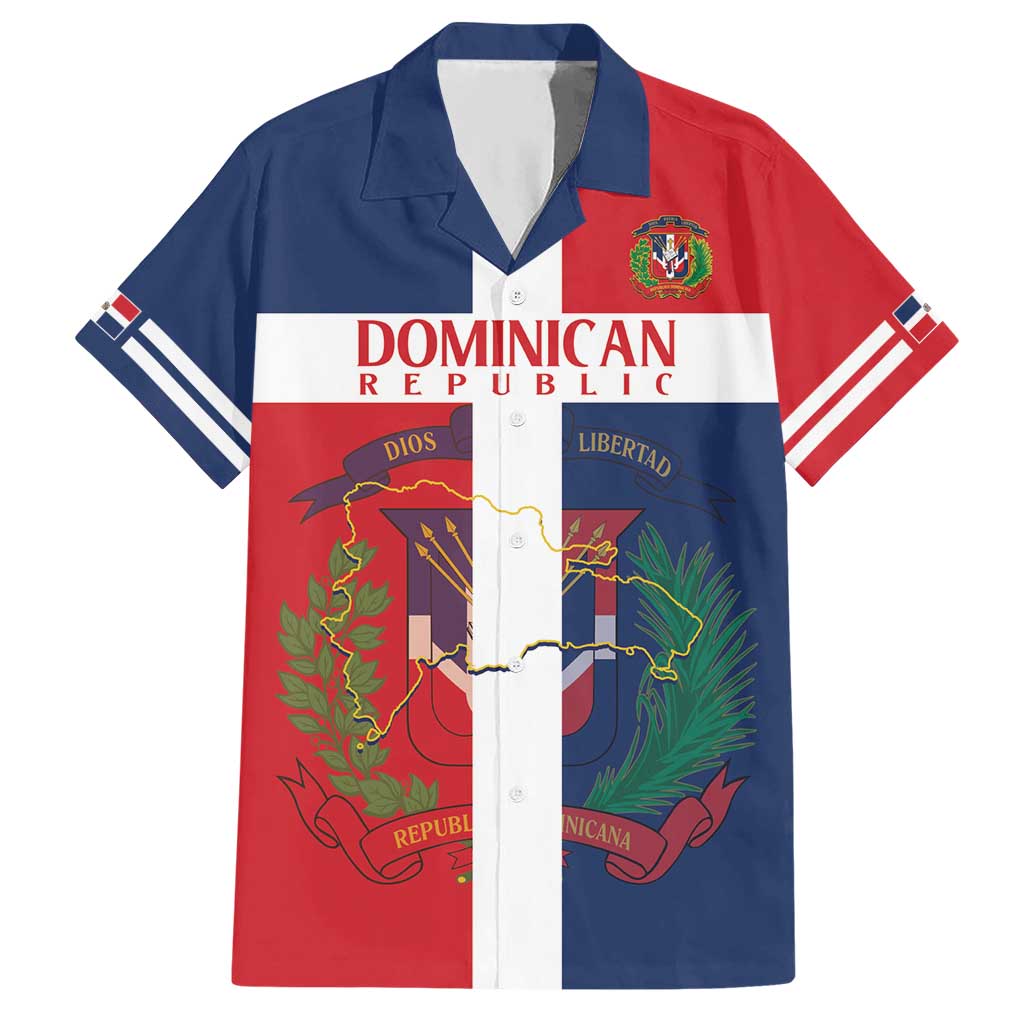 Custom Dominican Republic Football Hawaiian Shirt Go Champions Flag Style