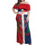 Custom Dominican Republic Football Off Shoulder Maxi Dress Go Champions Flag Style