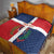 Custom Dominican Republic Football Quilt Go Champions Flag Style