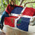 Custom Dominican Republic Football Quilt Go Champions Flag Style