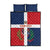 Custom Dominican Republic Football Quilt Bed Set Go Champions Flag Style