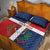 Custom Dominican Republic Football Quilt Bed Set Go Champions Flag Style