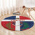 Custom Dominican Republic Football Round Carpet Go Champions Flag Style