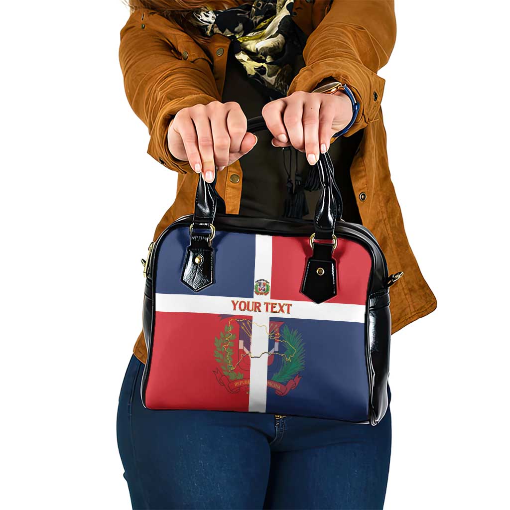 Custom Dominican Republic Football Shoulder Handbag Go Champions Flag Style