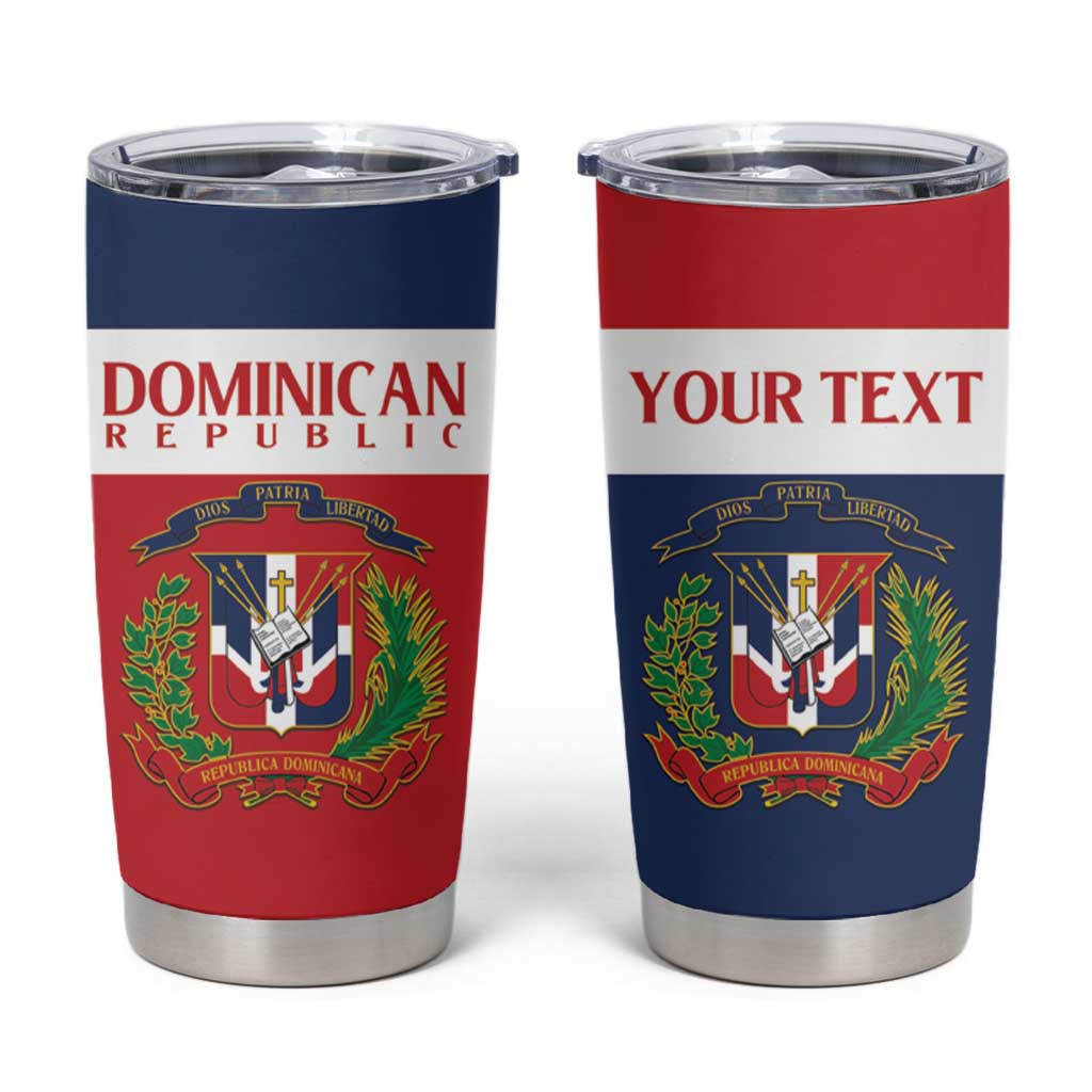 Custom Dominican Republic Football Tumbler Cup Go Champions Flag Style