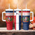 Custom Dominican Republic Football Tumbler With Handle Go Champions Flag Style