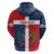 Custom Dominican Republic Football Zip Hoodie Go Champions Flag Style - Wonder Print Shop