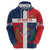 Custom Dominican Republic Football Zip Hoodie Go Champions Flag Style - Wonder Print Shop