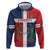 Custom Dominican Republic Football Zip Hoodie Go Champions Flag Style - Wonder Print Shop