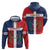 Custom Dominican Republic Football Zip Hoodie Go Champions Flag Style - Wonder Print Shop