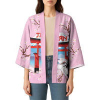 Japanese Torii Gate Cranes Personalised Kimono Fuji Mount Sakura Seigaiha Pattern