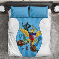 US Virgin Islands Bedding Set Emancipation Proud Freedom Statue