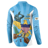 US Virgin Islands Button Sweatshirt Emancipation Proud Freedom Statue
