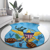 US Virgin Islands Round Carpet Emancipation Proud Freedom Statue