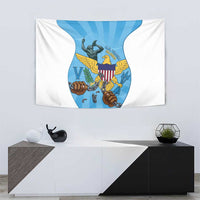 US Virgin Islands Tapestry Emancipation Proud Freedom Statue