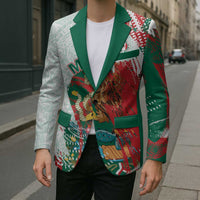 Mexico Football Custom Blazer El Tri Aztec Calendar Brush Style