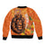 Nederland Fijne Koningsdag Bomber Jacket Netherlands Lion With Orange Tulips