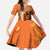 Nederland Fijne Koningsdag Kid Short Sleeve Dress Netherlands Lion With Orange Tulips