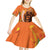 Nederland Fijne Koningsdag Kid Short Sleeve Dress Netherlands Lion With Orange Tulips