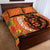 Nederland Fijne Koningsdag Quilt Bed Set Netherlands Lion With Orange Tulips