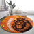 Nederland Fijne Koningsdag Round Carpet Netherlands Lion With Orange Tulips