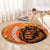 Nederland Fijne Koningsdag Round Carpet Netherlands Lion With Orange Tulips