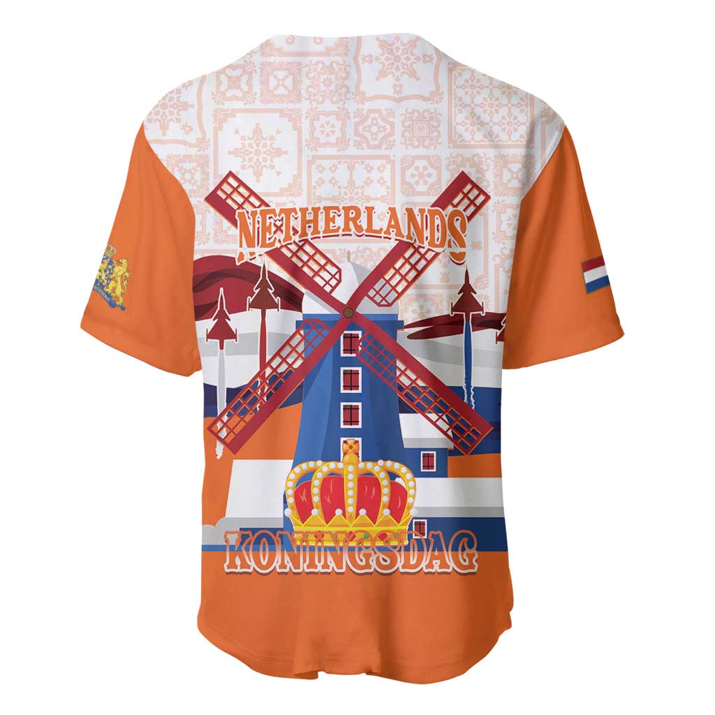 Netherlands King's Day Baseball Jersey Windmill With Nederland Pattern