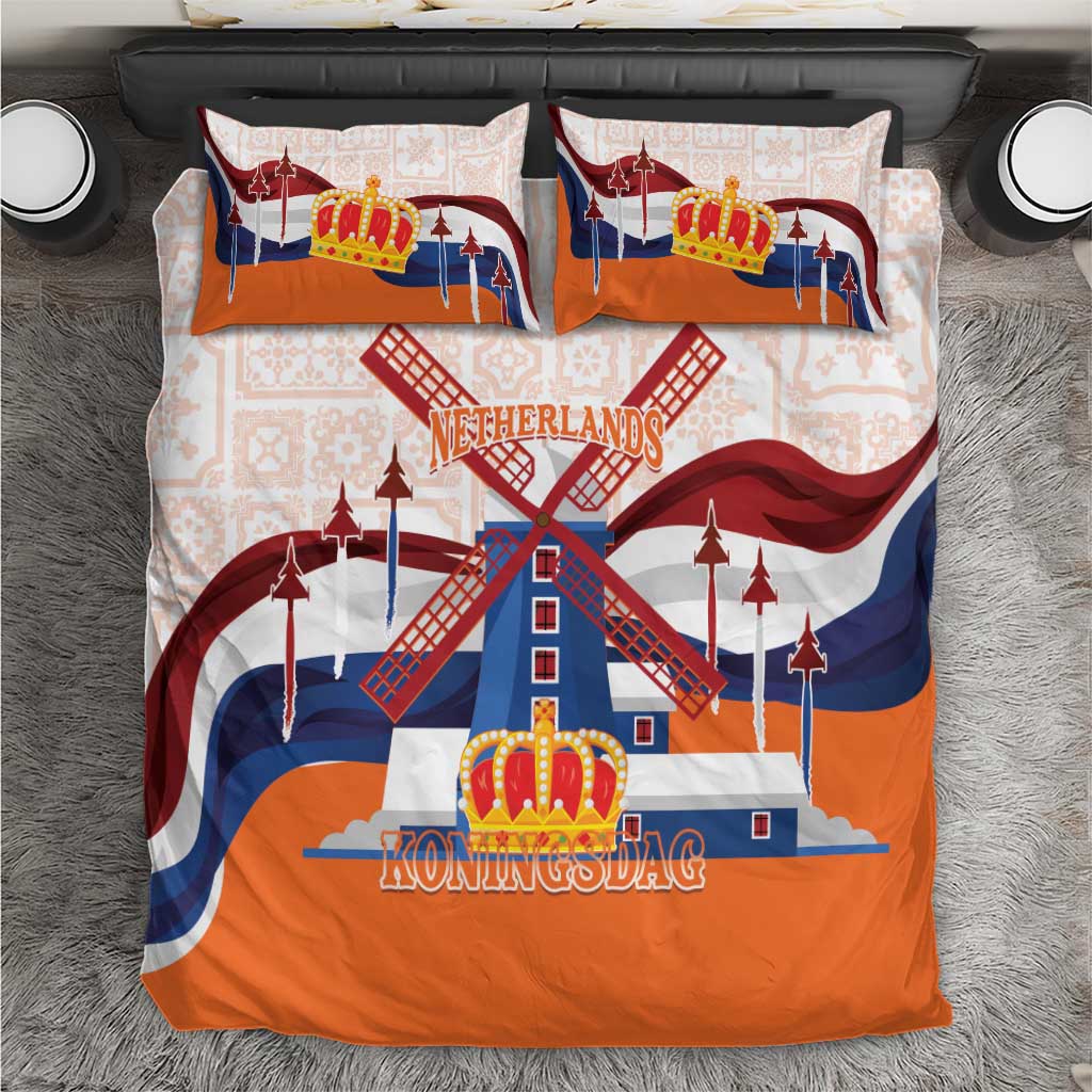 Netherlands King's Day Bedding Set Windmill With Nederland Pattern