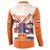 Netherlands King's Day Button Sweatshirt Windmill With Nederland Pattern