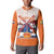 Netherlands King's Day Button Sweatshirt Windmill With Nederland Pattern