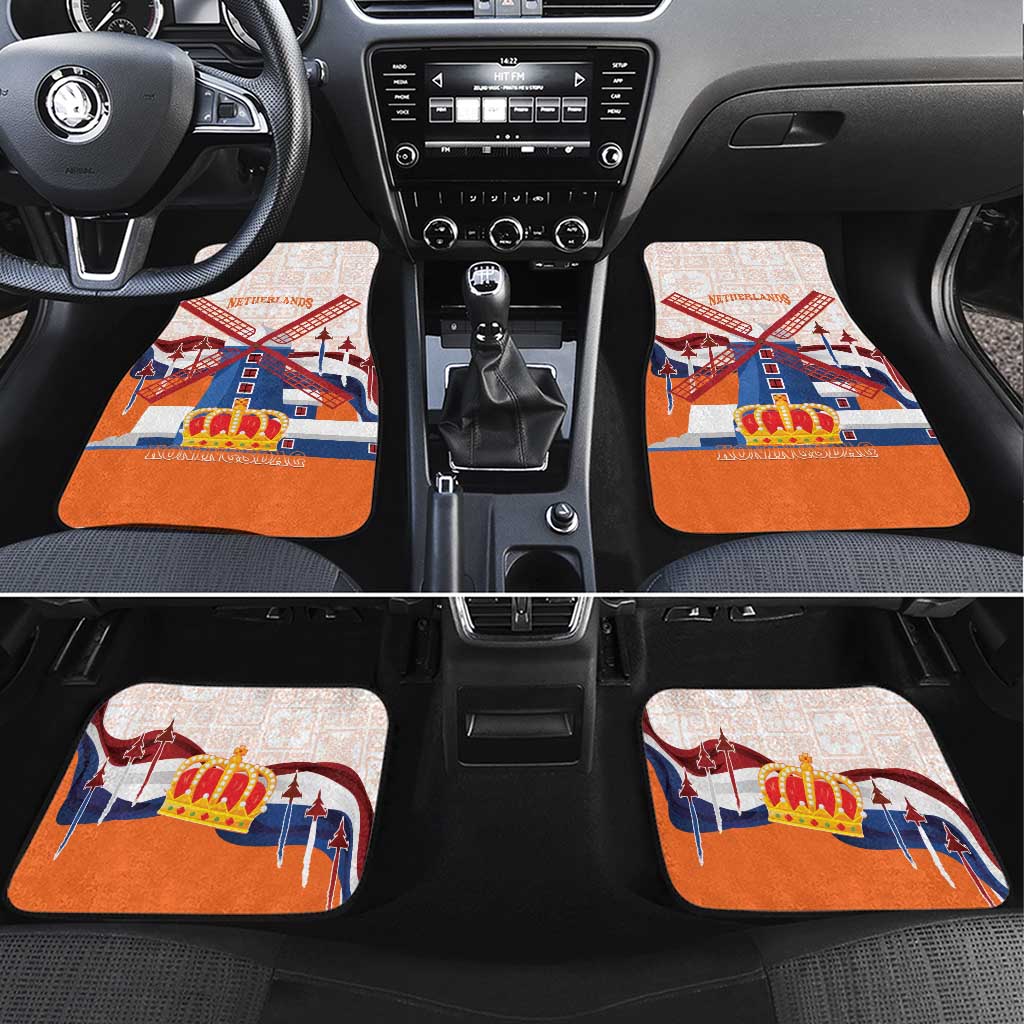 Netherlands King's Day Car Mats Windmill With Nederland Pattern