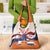 Netherlands King's Day Grocery Bag Windmill With Nederland Pattern