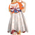 Netherlands King's Day Kid Short Sleeve Dress Windmill With Nederland Pattern