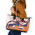 Netherlands King's Day Leather Tote Bag Windmill With Nederland Pattern