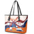 Netherlands King's Day Leather Tote Bag Windmill With Nederland Pattern