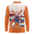 Netherlands King's Day Long Sleeve Polo Shirt Windmill With Nederland Pattern