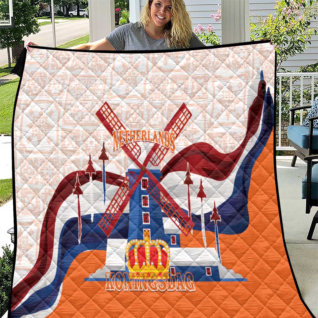 Netherlands King's Day Quilt Windmill With Nederland Pattern