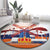 Netherlands King's Day Round Carpet Windmill With Nederland Pattern