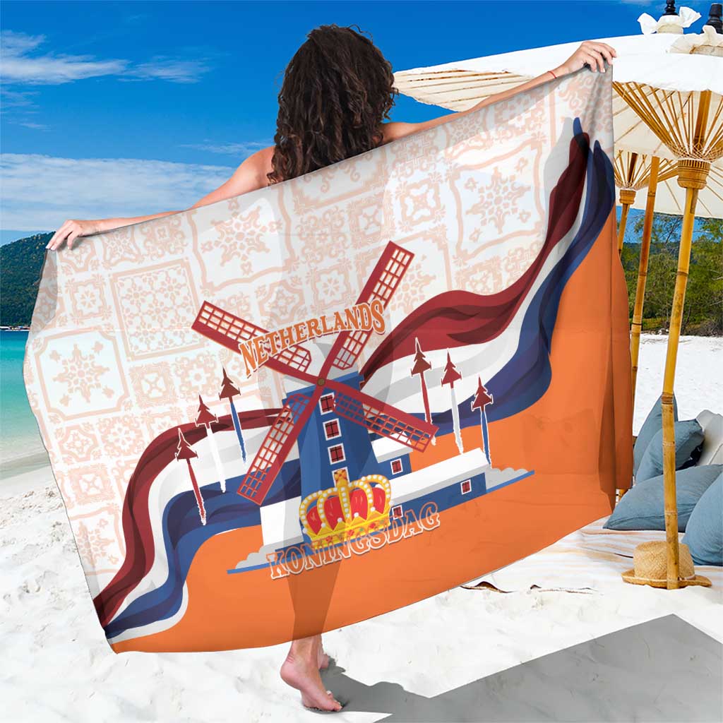 Netherlands King's Day Sarong Windmill With Nederland Pattern