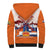 Netherlands King's Day Sherpa Hoodie Windmill With Nederland Pattern