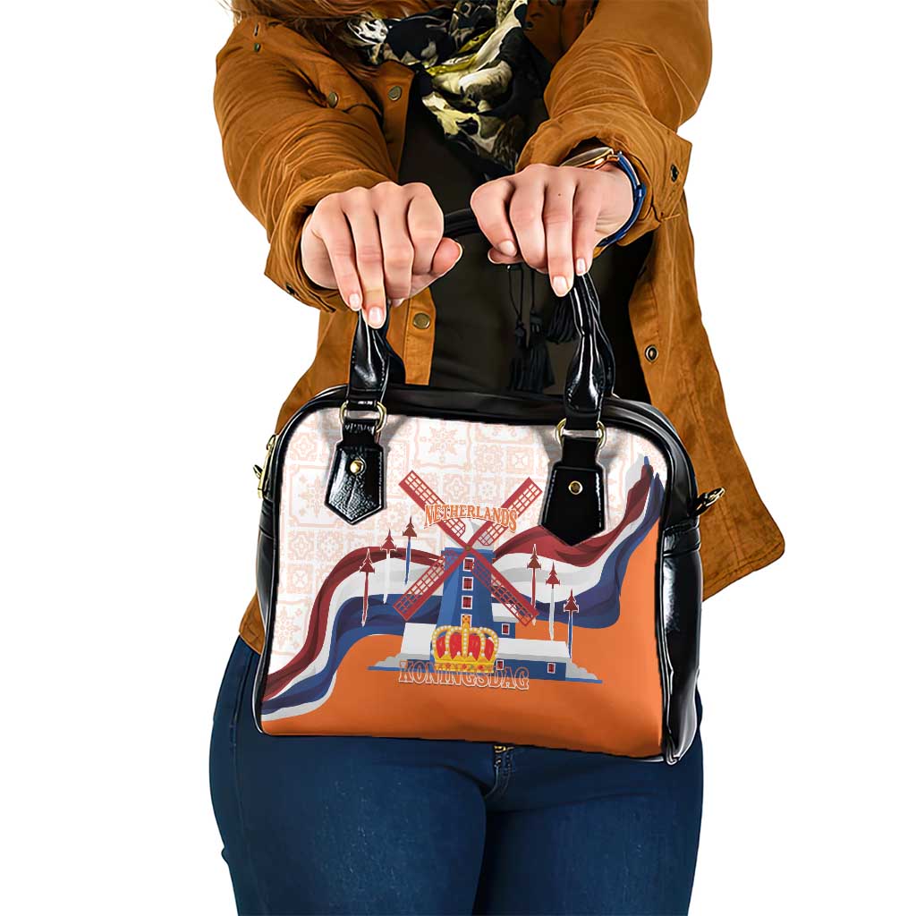 Netherlands King's Day Shoulder Handbag Windmill With Nederland Pattern